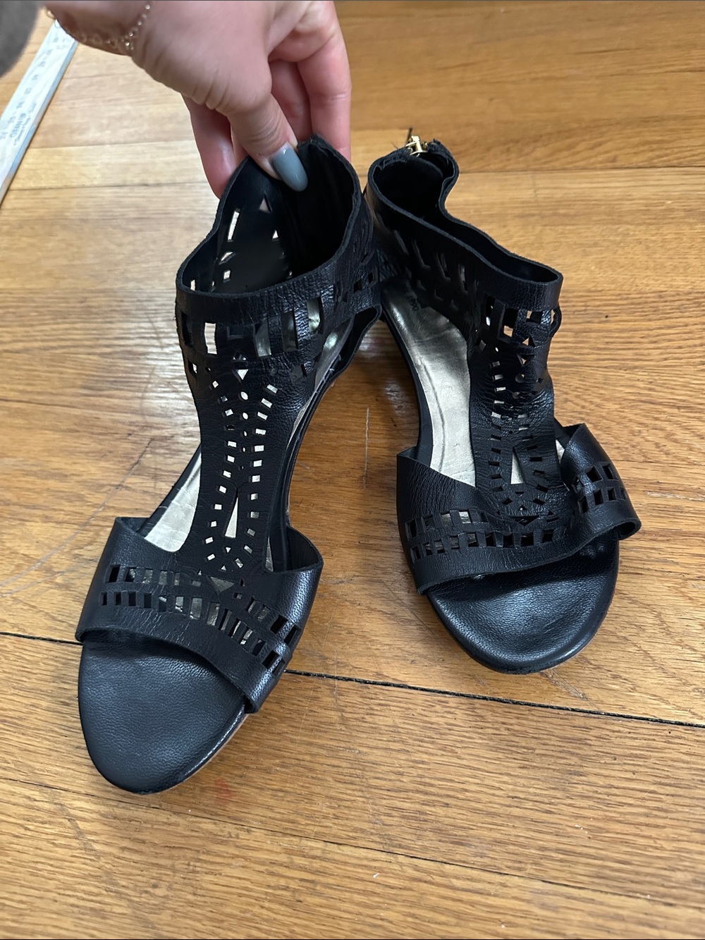 Diba Black Open-Toe Sandals